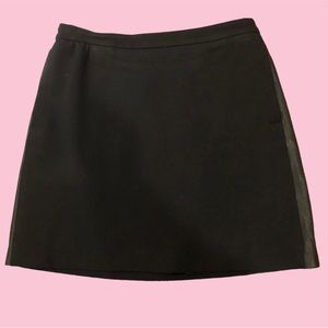 DKNY black mini skirt with leather trim size 12